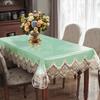 1pcs No-rinse Tablecloth Oil Wax Lace Tablecloth Anti Oil Anti Fouling Protective Pad Waterproof Heat-resistant Dining Table Mat Easy To Maintain