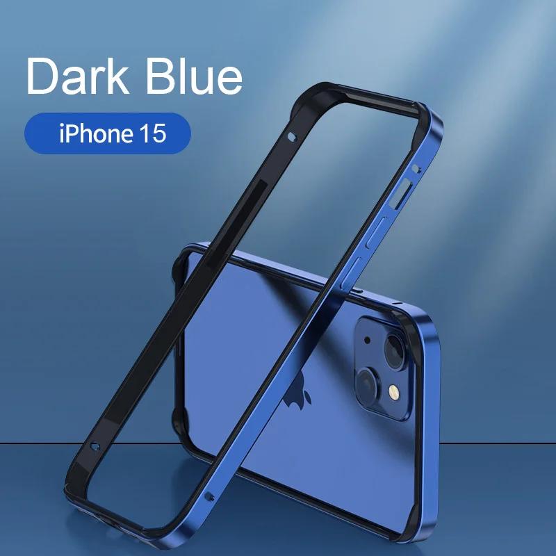 Hybrid Silicone Frame Aluminum Metal Phone Case For 17 16 15 14 13 12 11 Pro Max Better Heat Bumper