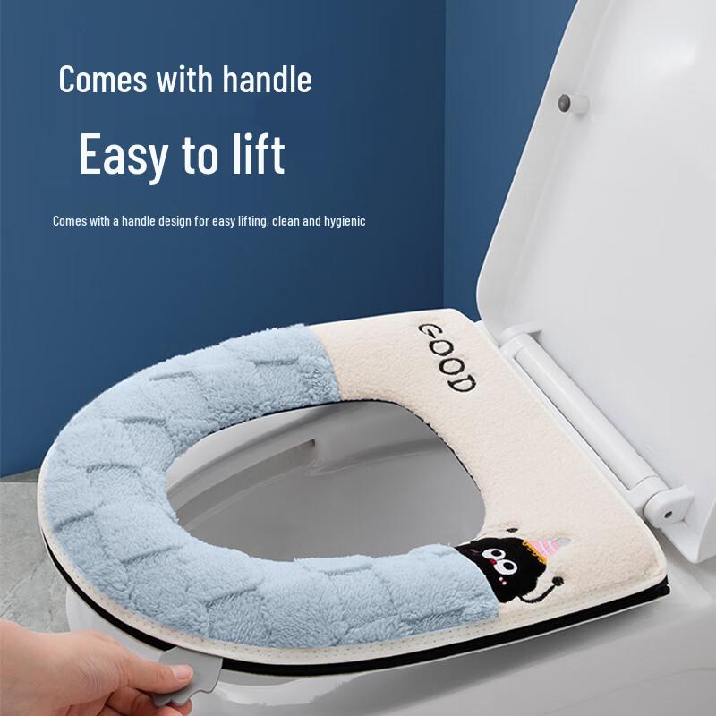 Plush Warm Washable Toilet Seat Cover