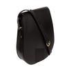 Noora Solid  Black Leather Sling Bag for Women
