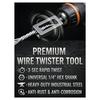 B97A-Wire Twister Tool W/H 1/4" Hex Shank 2X 9+ 2X 11 For Drill Electric Wire Twisting Tool For Fence Repair Rebar Tying