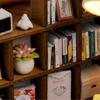 CUTEROOM Dollhouse Wooden DIY Miniature House Kit with LED Light and Dustproof Perfect for Decoration or As a Holiday or Birthday Gift for Adults and
