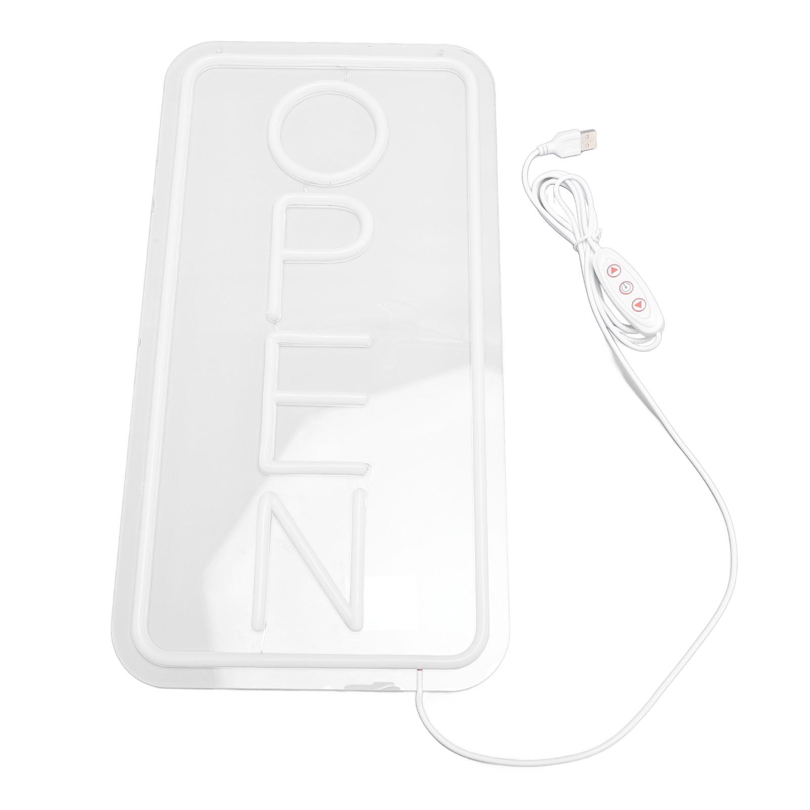 

Светодиодный неоновый знак «Открыть» для бизнеса, подсветка, регулируемая яркость, питание от USB для магазина кофе