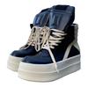 Soft Leather Version~ Inverted Triangle Platform High-top Shoes for Women 2025 Autumn New Versatile Casual Height-increasing Double-soled Shoes for