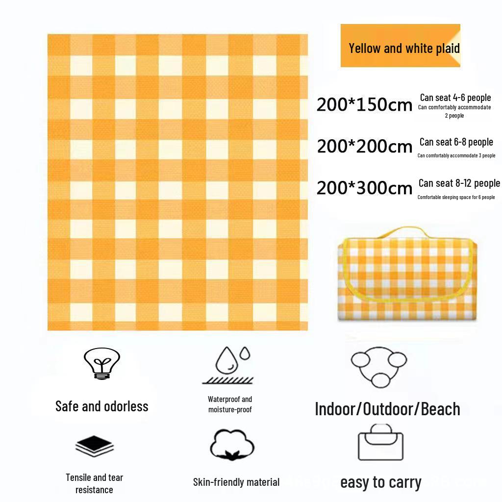 Portable Waterproof Picnic Blanket - Thickened, Moisture-Proof, Folding Mat for Camping & Outings