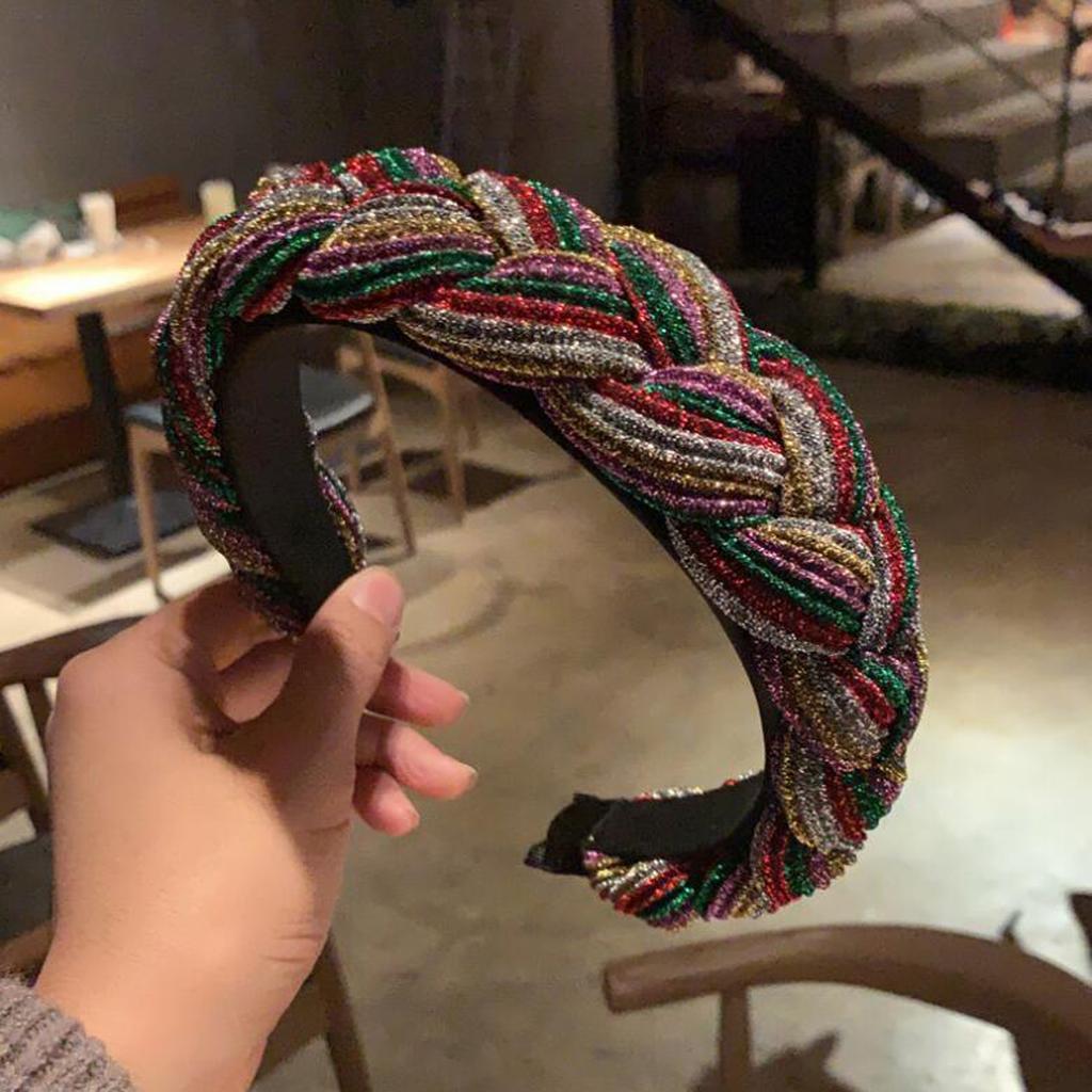 PROLY New Fashion Women Headband Pleated Twist Braid Hairband For Adult Handmade Vintage Headwear Hair Accessories