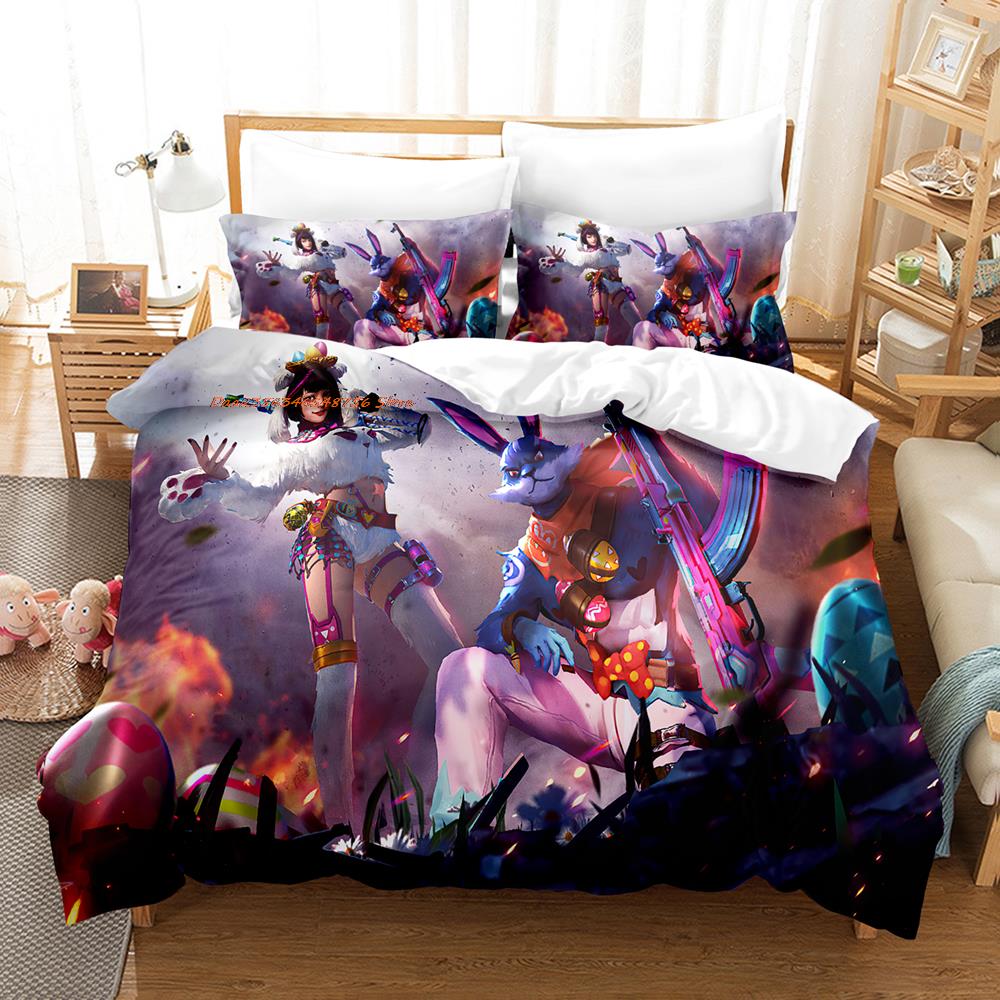 Comforter Warrior Game Garena Free Fire Bedding Set Single Twin Full Queen King Size Bed Set Aldult Kid Bedroom Duvet Sets Bed Sheet