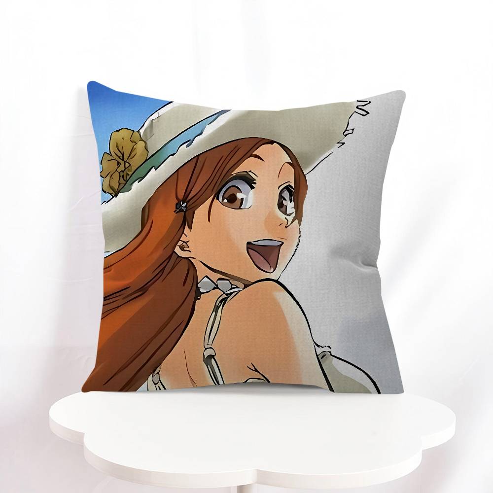 

Inoue Orihime Pillow Covers Cartoon Sofa Decorative Home Double-sided Printing Short Plush Cute Cushion Cover 16x16Inch