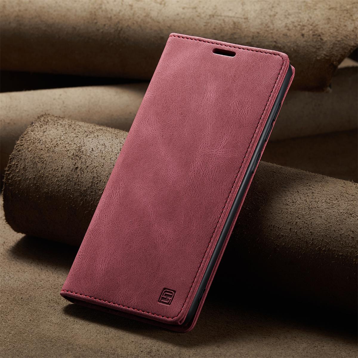 

Премиальный винтажный кожаный чехол-кошелек с RFID-блокировкой для Samsung Galaxy A21s - Элегантная откидная крышка с держателем для карт, противоударная защита (4 цвета) Samsung Galaxy A21s красный