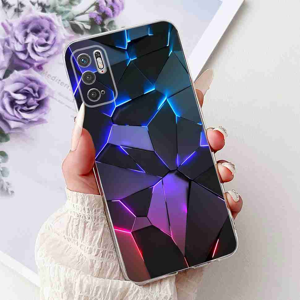 For Redmi Note 10 5G Case Fashion Rose Bow Soft Silicone TPU Back Cover For Xiaomi POCO M3 Pro 5G 6.5" Shockproof Phone Cases
