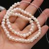 1String, 4-5mm White Natural Freshwater Near Round Pearls 36cm Loose Beads for Handmade Jewelry Craft Supplies, DIY Holiday Gifts
