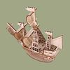 3D Puzzle Diy Wooden Toy Small Sailboat Assembly Model Adult Birthday Halloween Christmas Gift