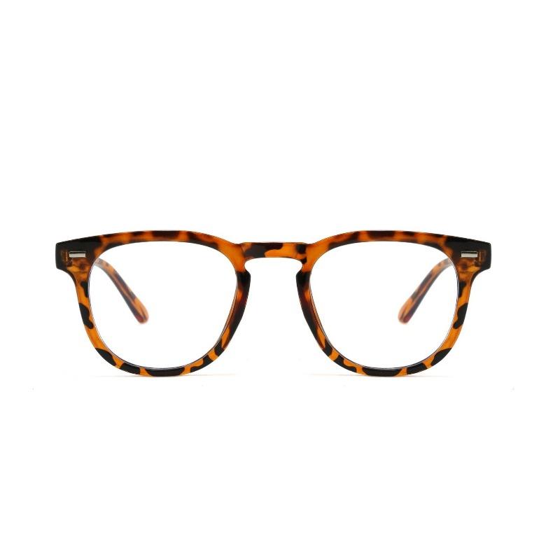 Anti-blue Light Eyeglasses Women with Regular Eyeglass Frame Finished Retro Flat Light Frame Goggles Unisex