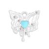 Colorful Crystal Heart Bow Knot Butterfly Sun Pendant Beads Stainless Steel Charms Earrings Necklace Woman Jewelry DIY Making