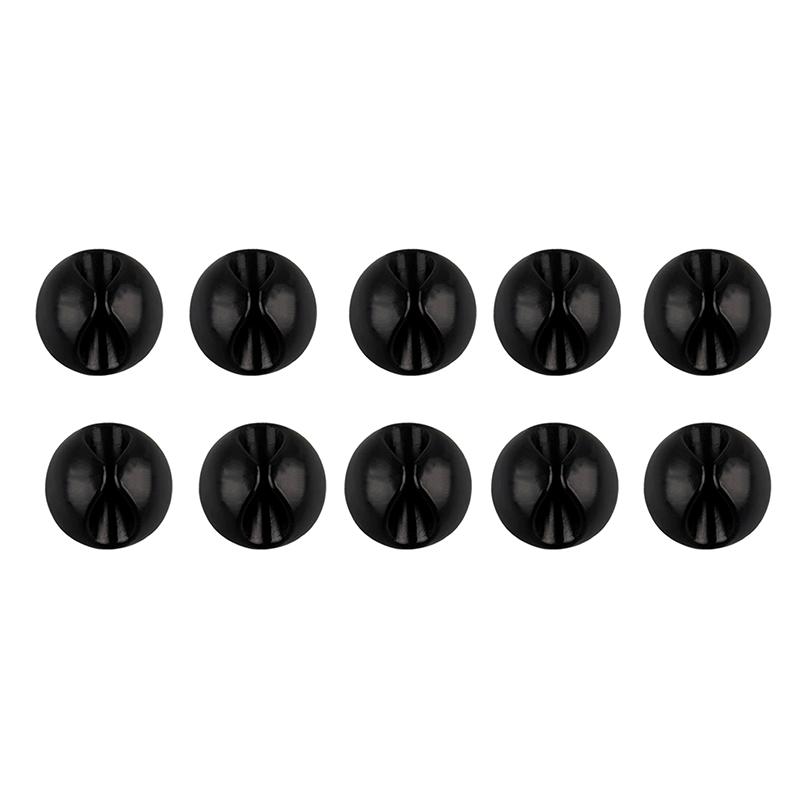 

10Pcs USB Charger Cord Holder Organizer Fixed Clasp Cable Organizer Cable Clip Desk Tidy Organiser Cable Winder Wire Cord чёрный