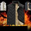 Autumn and Winter Fashion Men's Cotton Vest Jacket Casual Multifunctional Plus Size Warm Standing Collar Sleeveless Men's Top