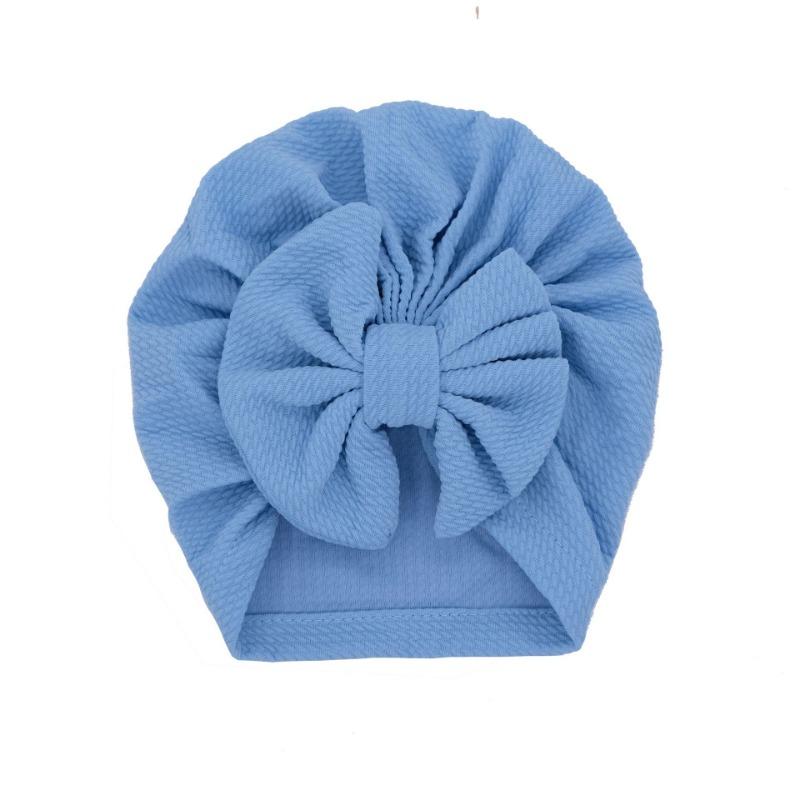 F23 children's hat cotton tied pullover hat soft knitted fabric baby pleated bow baby headscarf cloth