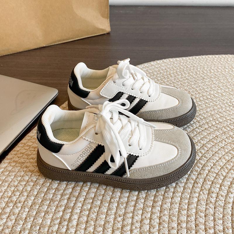 Children's Board Shoes Low-top 2025 Spring and Autumn New Boys' Shoes Girls' Sports Shoes Soft-soled Casual Moral Training Shoes Single Shoes