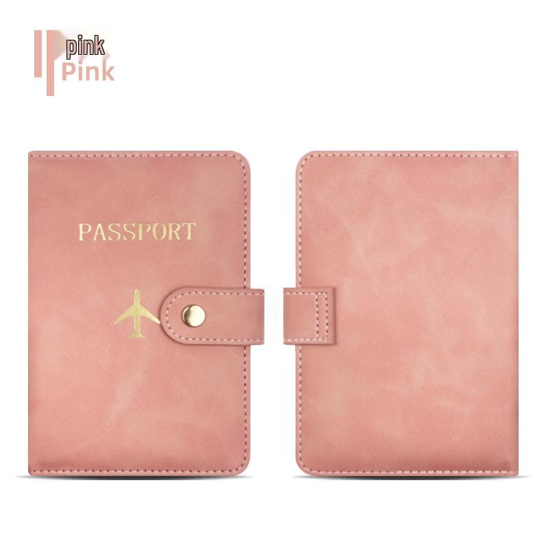 

Комплект для защиты паспорта из кожи с ПУ-холдером с обработанным краем и сумкой для хранения документов розовый