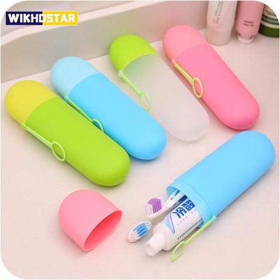 Portable Toothbrush Holder Cover Case Box Toothbpaste Case Travel Camping Hiking Capsule Bathroom Storage Mouthwash Cup