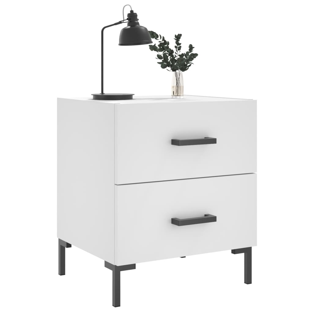Nightstand White 40 x 35 x 47.5 cm Particleboard