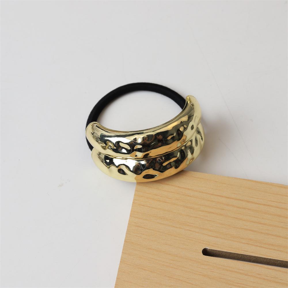 Shiny Alloy Hair Rope: Durable, Color-Retaining Elastic Hair Accessory for Women