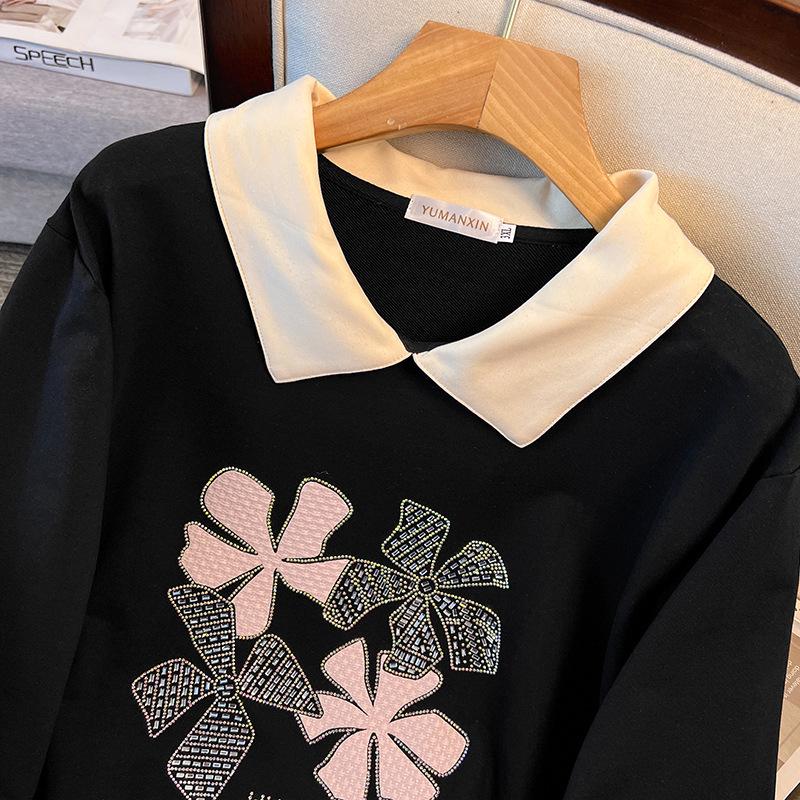 Plus Size Autumn Lapel Hoodie for Chest Circumference 200/300/350 Jin