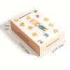 Puzzles Wooden For Toddlers Vibrant Multi-Colored Animals Zoo Matching Game Wood Peg Puzzles For Baby Kids Educational Learning Toys Gift