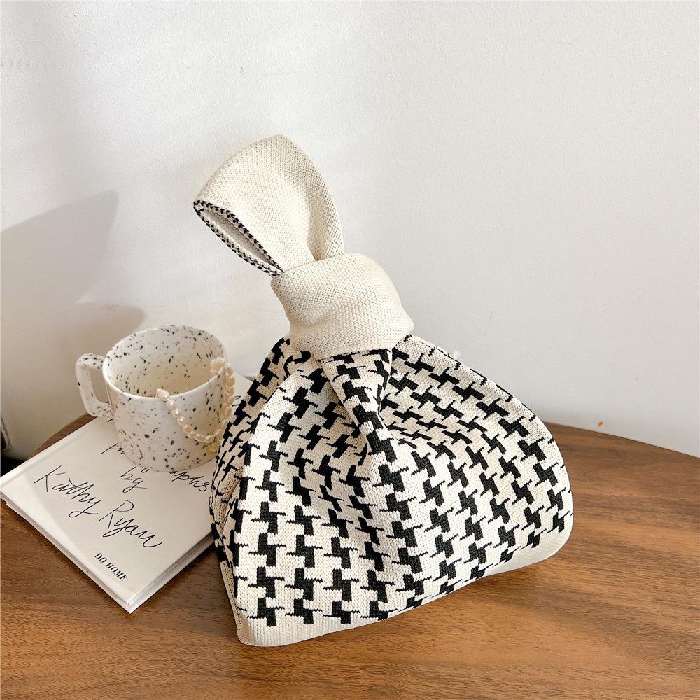 Colorful Polka Dot Knitted Handbag for Women - Versatile, Trendy, and Casual for Any Season