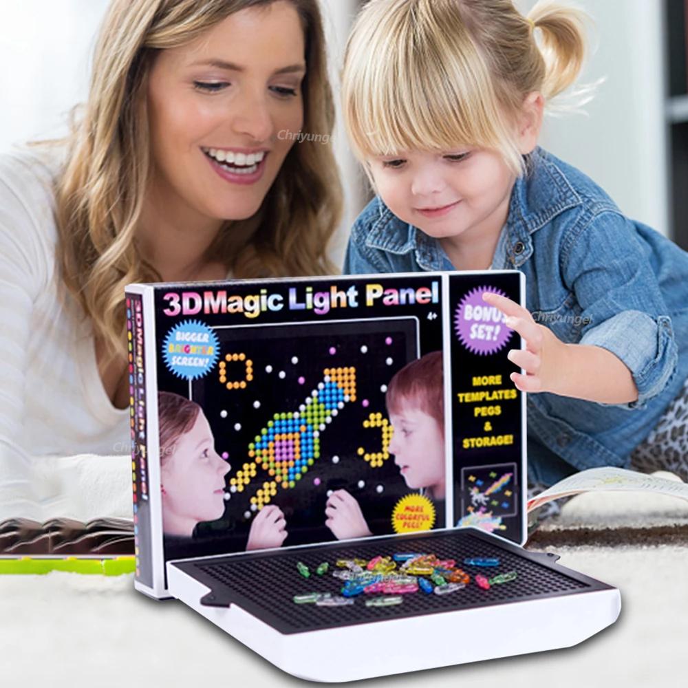 Light Mushroom Nail Puzzles DIY Lamp Ball Jigsaw Game mosaic toy kids Montessori Educational Toys Gift for toddler girl boy