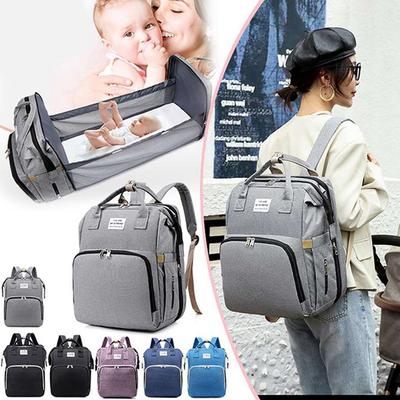 Sac de couchage pliable pour bébé, sac de maman, sac à couches pour biberon de grande capacité, sac à dos