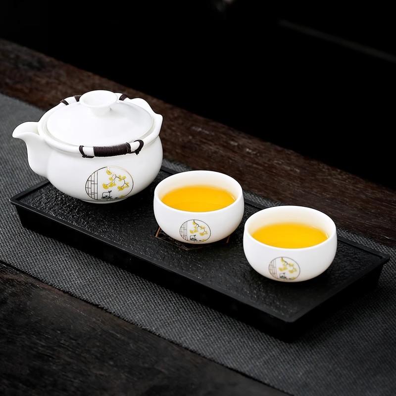 

Premium Mutton Fat Jade Teapot Set: 2025 Edition for Home Use and Personal Tea Moments 200ml