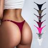 Women's Metal Ice Silk Thong Fitness Sports Hip Lift Low Waist High Fork Thong Half Hip Wrap