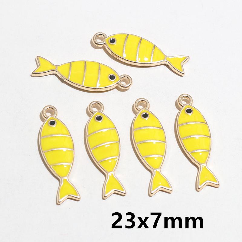 20pcs Enamel Fish Year Number 2026 Charms Pendant DIY Jewelry Making Craft Accessories for Earrings Necklace Bracelet Keychains