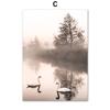 Beige Landscape Lake Mountain Dandelion Wall Art Canvas Painting Nordic Posters And Prints Wall Pictures For Living Room Decor