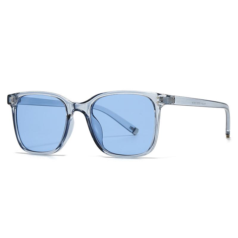 New Retro Square Women Luxury Sunglasses Fashion Rivets Blue Men Sun Glasses Shades UV400