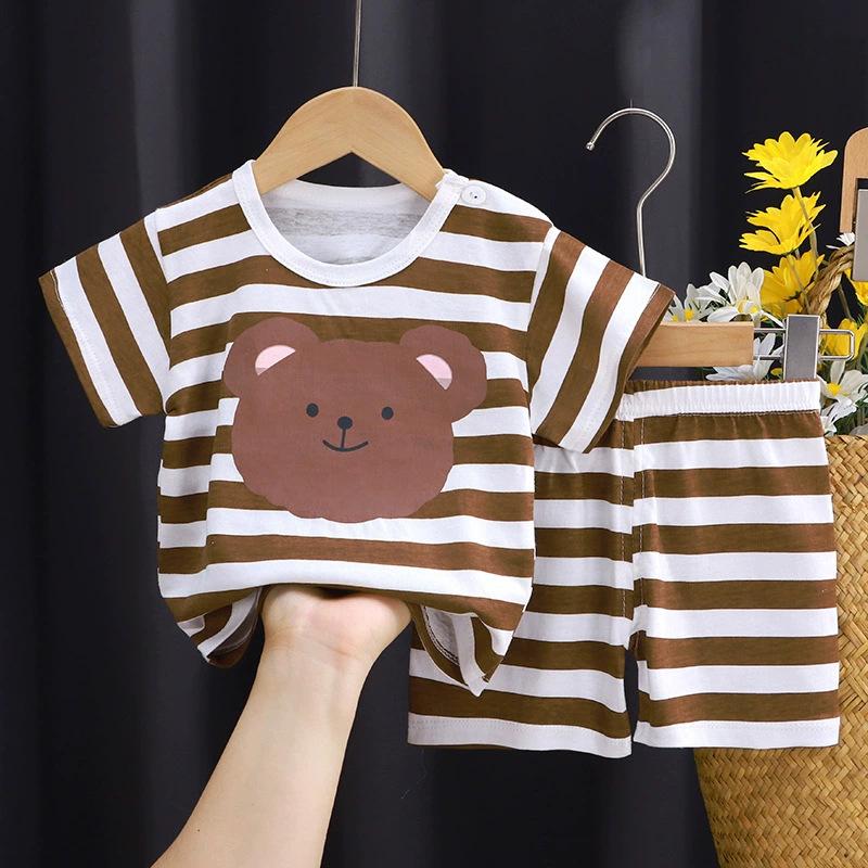 Children's Cotton T-shirt Set - Summer Boys' Casual Short-sleeved Shorts 2-piece Set