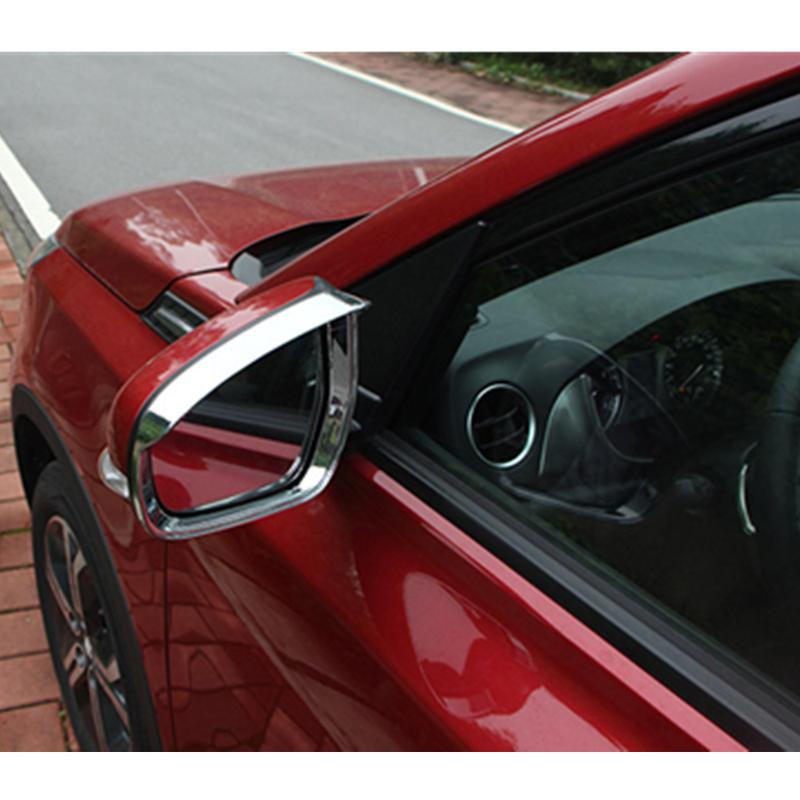 For Suzuki Vitara 2016 2017 2018 Stick Rear View Side Glass Mirror Trim Frame Rain Shield Sun Visor Shade ABS Eyebrow