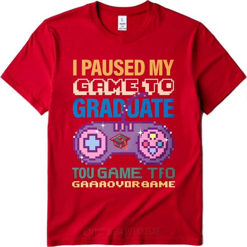 Casual tshirt Workout For him short sleeve tshirt unisex I Paused My Game To Graduate Classic Unisex Top tees summer Unisex tees S