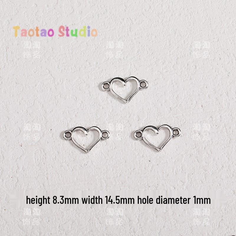 Love Heart Pendant Charm Alloy Jewelry for DIY Bracelets & Necklaces