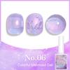 Smalto per Unghie Glitterato Rosa Iridescente Sirena con Strass e Gel Colla Proteica