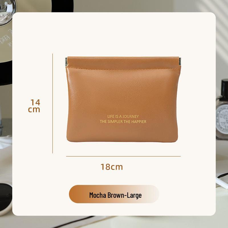 Portable Makeup Bag with Lipstick, Data Cable, Bluetooth Headset, Charger, and Key Storage; Automatic Closure Spring Sheet Design