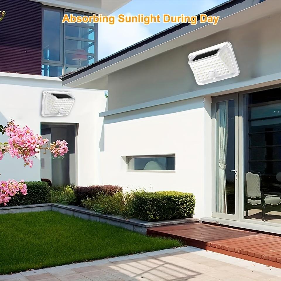 1pc 90 LED Wall Lamp Outdoor Solar Powered Street Lights Garden Super Bright 3 Modes Solar Motion Fence Lights For Garden Yard