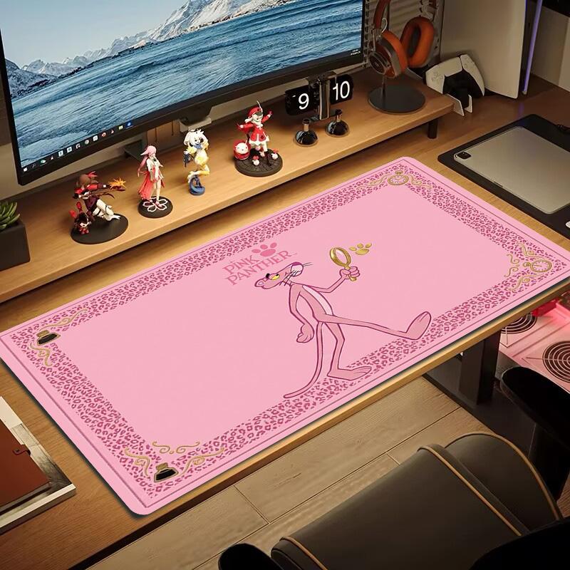 The Pink Panther Color Mouse Pad Large Gaming Table Cushion Non-slip Laptop Tablet Big Mousepad XXL Mat Mini PC Playmat With Lock edge