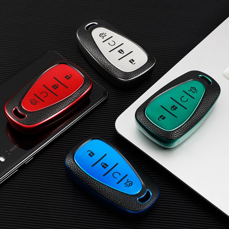 Neue TPU 4 5 Tasten Autoschlüsselhülle für Chevrolet Chevy Camaro Cruze Malibu XL Sonic Volt Tracker Spark Bolt Trax Equinox Traverse