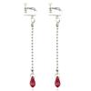 Anime Hunter X Hunter Clip-Ohrringe für Frauen Männer Red Water Drop Ketten Stud Kurapika Kurta Cosplay Ohrringe Schmuck Geschenk