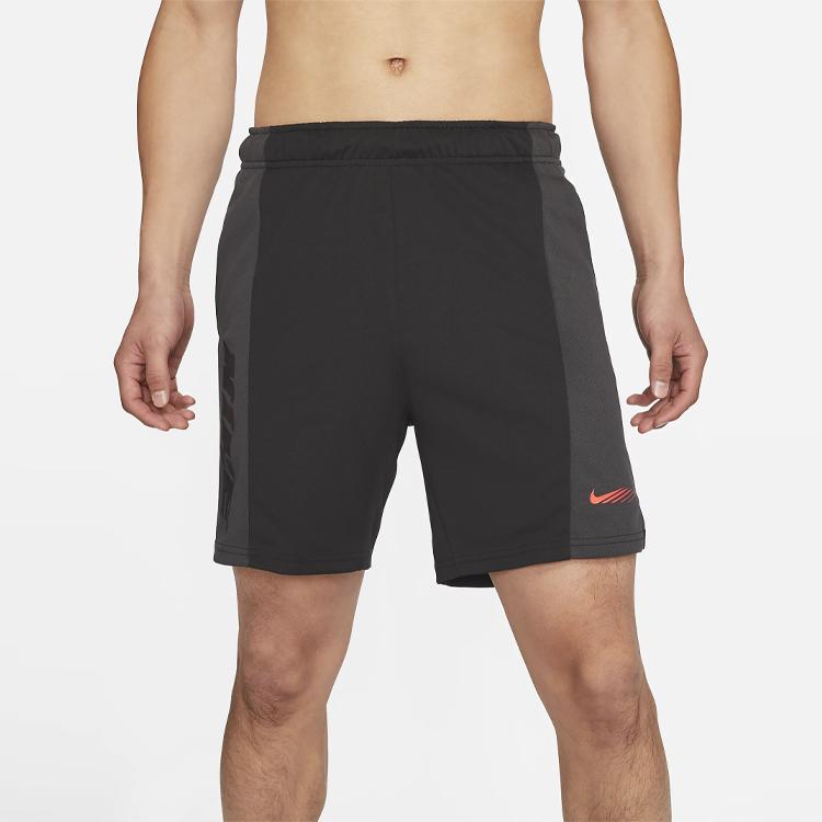 Nike Letter Print Colorblock Casual Sports Shorts Men Bottoms Black CZ7711-010