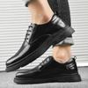 Neue Lederschuhe Herren Leder Business Casual Hochzeitsschuhe Herren All-Match Schwarz Erhöhte professionelle Werkzeug Herrenschuhe