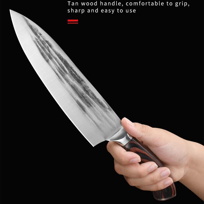 8 Inch Chef Knife 5cr15 Stainless Steel Forged Knife Slice Knife Fish Raw Knife Kitchen Knife