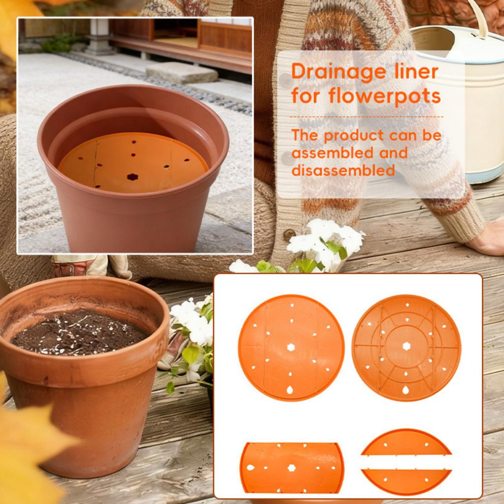Plastic Planter Bottom Drainer, Flower Pot Hole Filter, Prevent Soil Loss Breathable Drainage Insert For Bonsai Potted Plants